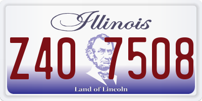 IL license plate Z407508