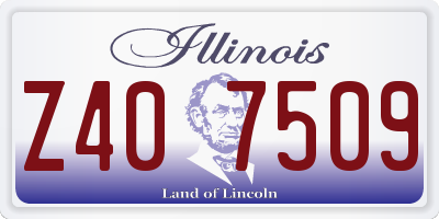 IL license plate Z407509