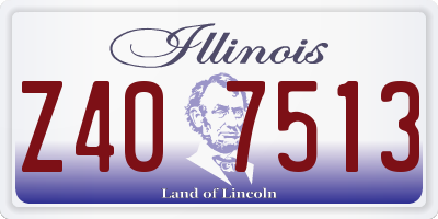 IL license plate Z407513