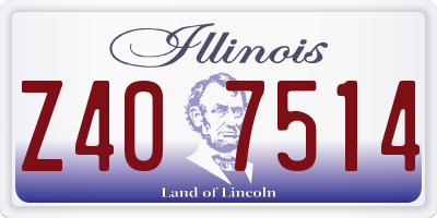 IL license plate Z407514