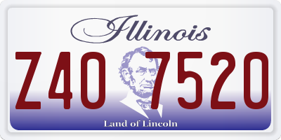 IL license plate Z407520