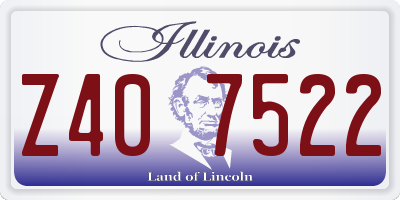IL license plate Z407522