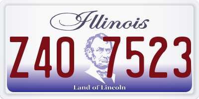 IL license plate Z407523