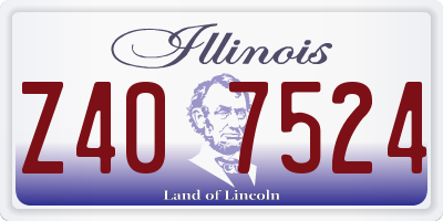 IL license plate Z407524