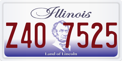 IL license plate Z407525