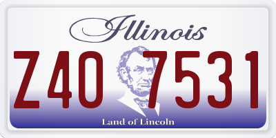 IL license plate Z407531