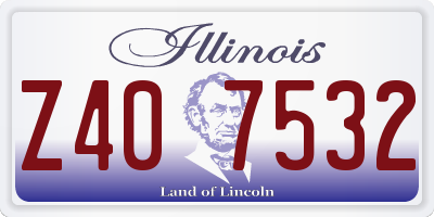 IL license plate Z407532