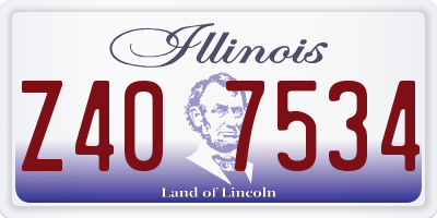 IL license plate Z407534