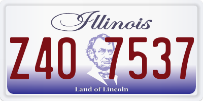 IL license plate Z407537