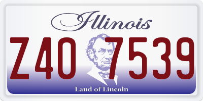 IL license plate Z407539