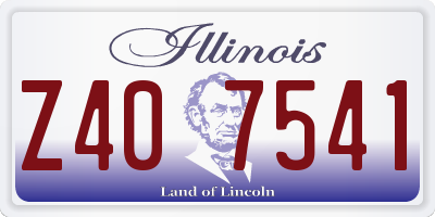 IL license plate Z407541
