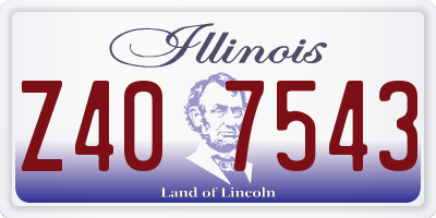 IL license plate Z407543