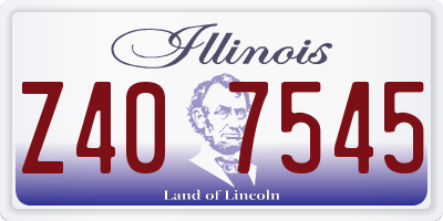 IL license plate Z407545
