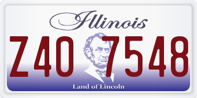 IL license plate Z407548