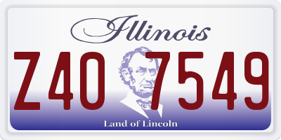 IL license plate Z407549
