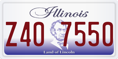 IL license plate Z407550
