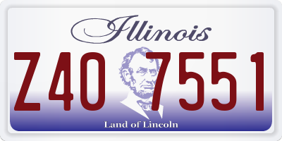 IL license plate Z407551