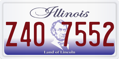 IL license plate Z407552