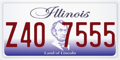 IL license plate Z407555