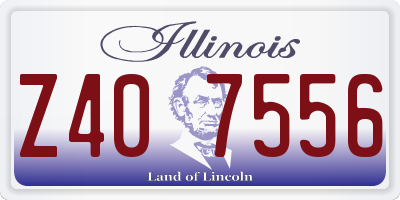 IL license plate Z407556