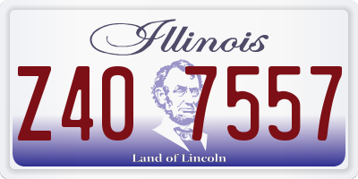 IL license plate Z407557