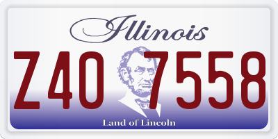 IL license plate Z407558