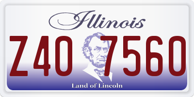 IL license plate Z407560
