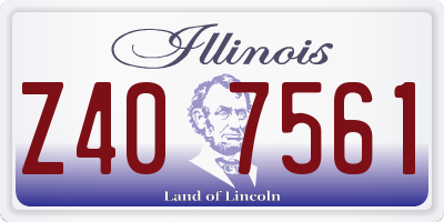 IL license plate Z407561