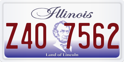 IL license plate Z407562
