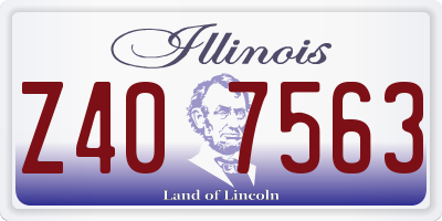 IL license plate Z407563