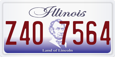 IL license plate Z407564