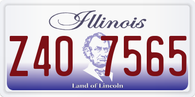 IL license plate Z407565