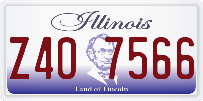 IL license plate Z407566