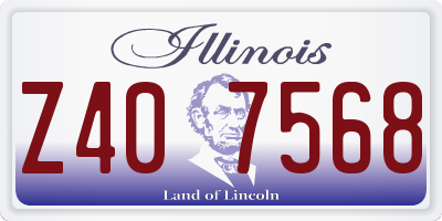 IL license plate Z407568