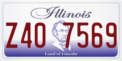 IL license plate Z407569