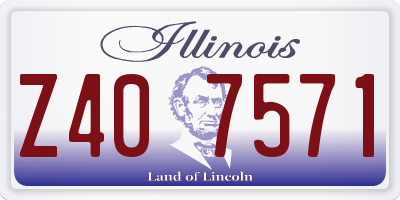 IL license plate Z407571
