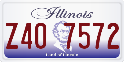 IL license plate Z407572