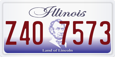 IL license plate Z407573