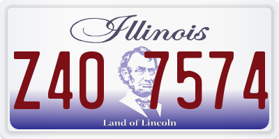 IL license plate Z407574