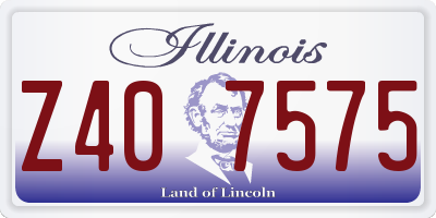 IL license plate Z407575
