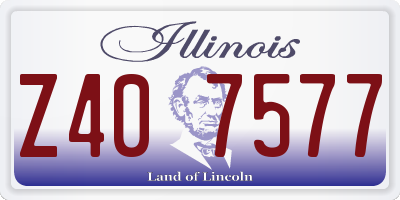 IL license plate Z407577
