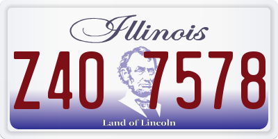 IL license plate Z407578