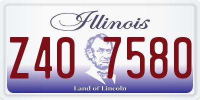 IL license plate Z407580