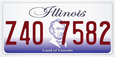 IL license plate Z407582