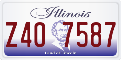 IL license plate Z407587
