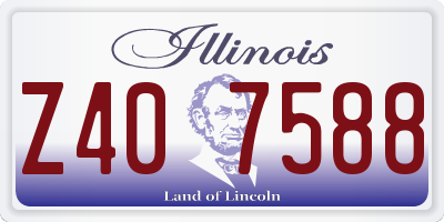 IL license plate Z407588