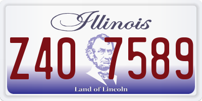 IL license plate Z407589