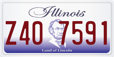 IL license plate Z407591