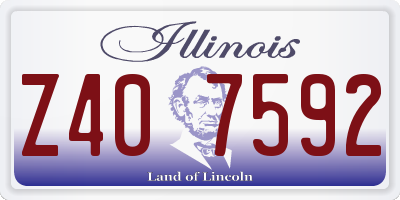 IL license plate Z407592