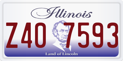 IL license plate Z407593